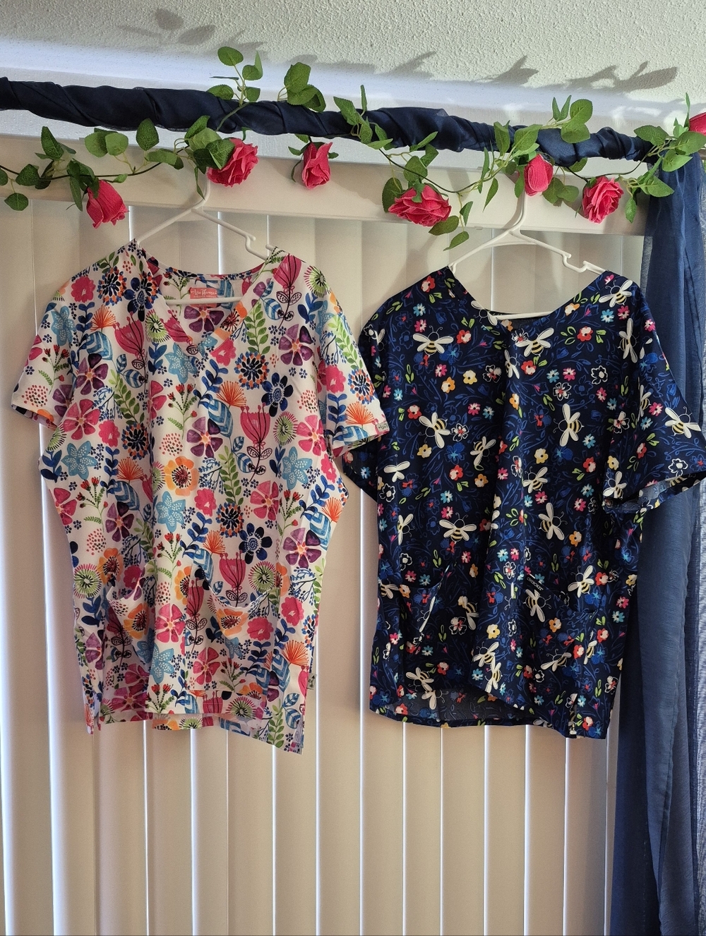 2XL..Set Of 2 Spring/Summer Stretchy Scrub Tops